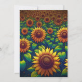 Zonnebloemvelden van Joy Birthday Flat Kaart (Achterkant)