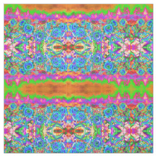 Zonnebloemvelden voor altijd, abstracte blauwe blo stof