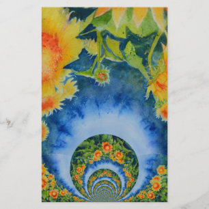 Zonnebloemvelden voor altijd briefpapier