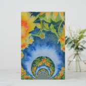 Zonnebloemvelden voor altijd briefpapier (Staand voorkant)