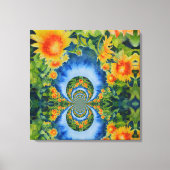 Zonnebloemvelden voor altijd canvas afdruk (Voorkant)