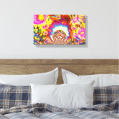 Zonnebloemvelden voor altijd - mandala canvas afdruk (Insitu (Slaapkamer))