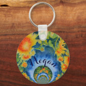 Zonnebloemvelden voor altijd - Monogram Sleutelhanger (Voorkant)