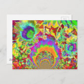 Zonnebloemvelden voor altijd - oranje briefkaart (Voorkant / Achterkant)