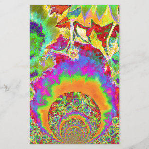 Zonnebloemvelden voor altijd - oranje briefpapier