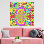 zonnebloemvelden voor altijd - oranje canvas afdruk (Insitu (Woonkamer))