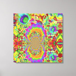 zonnebloemvelden voor altijd - oranje canvas afdruk