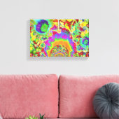 Zonnebloemvelden voor altijd - oranje canvas afdruk (Insitu (Woonkamer))