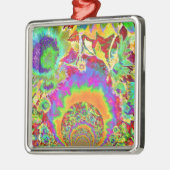 Zonnebloemvelden voor altijd - oranje metalen ornament (Links)