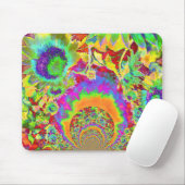 Zonnebloemvelden voor altijd - oranje muismat (Met muis)