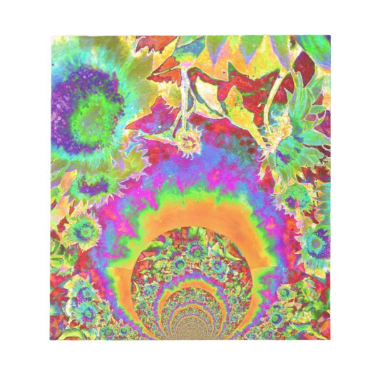 Zonnebloemvelden voor altijd - oranje notitieblok (Voorkant)