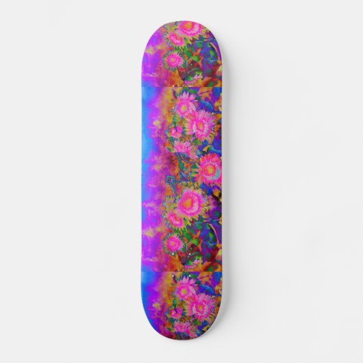 Zonnebloemvelden voor altijd persoonlijk skateboard (Voorkant)