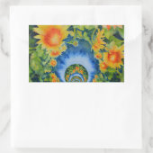 Zonnebloemvelden voor altijd rechthoekige sticker (Tas)