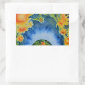 Zonnebloemvelden voor altijd rechthoekige sticker (Tas)