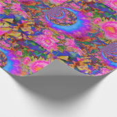 Zonnebloemvelden voor altijd roze cadeaupapier (Hoek)