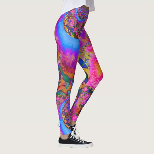 zonnebloemvelden voor altijd - roze leggings (Rechts)