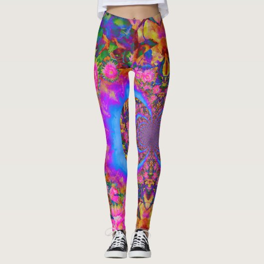 zonnebloemvelden voor altijd - roze leggings (Voorkant)