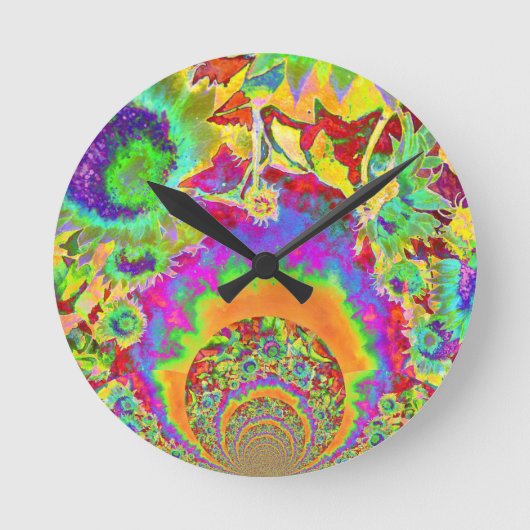 Zonnebloemvelden voor altijd - sinaasappel ronde klok (Voorkant)