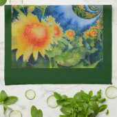 Zonnebloemvelden voor altijd theedoek (Gevouwen)