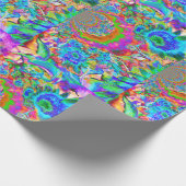 Zonnebloemvelden voor eeuwig blauw cadeaupapier (Hoek)