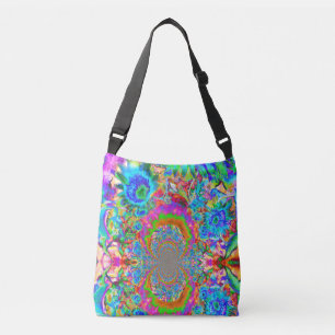 Zonnebloemvelden voor eeuwig blauw crossbody tas