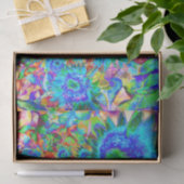 Zonnebloemvelden voor eeuwig blauw tissuepapier (Geschenk)