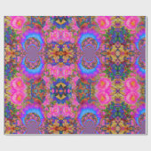 Zonnebloemvelden voor eeuwig roze abstracte bloeme cadeaupapier (Vlak)