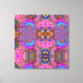 Zonnebloemvelden voor eeuwig roze canvas afdruk (Voorkant)