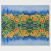 zonnebloemvelden - waterverf zonnebloemverf cadeaupapier (Vlak)