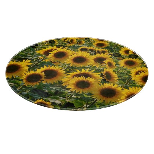 Zonnebloemveldglas Snijplank (Hoek)