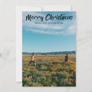 Zonnebloemveldkerst Feestdagenkaart