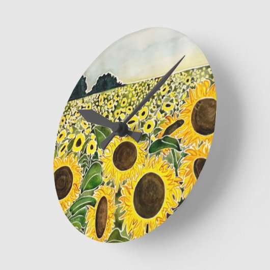 zonnebloemveldklok ronde klok (Hoek)