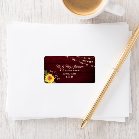 Zonnebloemveldlabel Etiket (Insitu)