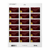 Zonnebloemveldlabel Etiket (Full Sheet)