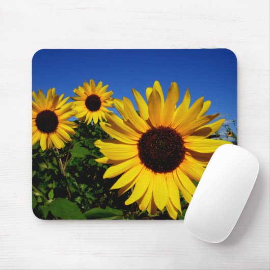 Zonnebloemveldmousepad Muismat (Met muis)