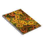 Zonnebloemveldpatroon Notitieboek (Rechterzijde)
