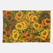 Zonnebloemveldpatroon Theedoek (Horizontaal)