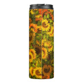 Zonnebloemveldpatroon Thermosbeker (Achterkant)