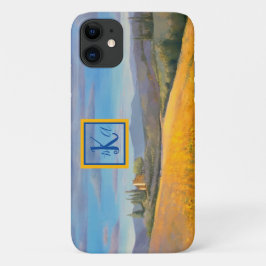 Zonnebloemveldschilderingen naar monogram Case-Mate iPhone case