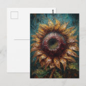 Zonnebloemverf Briefkaart (Voorkant / Achterkant)