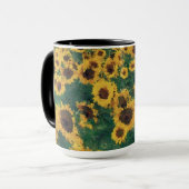 Zonnebloemverfkunst - Mok (Voorkant links)