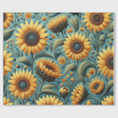 zonnebloemverpakkingspapier cadeaupapier (Vlak)