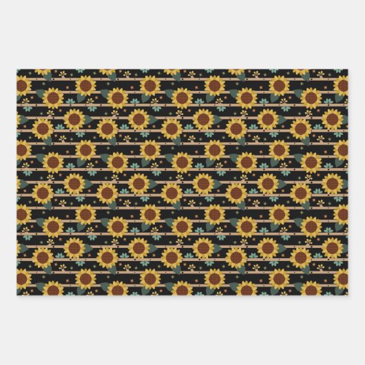 Zonnebloemverpakkingspapier Inpakpapier Vel (Voorkant 3)