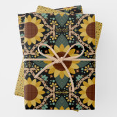 Zonnebloemverpakkingspapier Inpakpapier Vel (In situ)