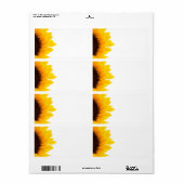 Zonnebloemverzendlabels Etiket (Full Sheet)