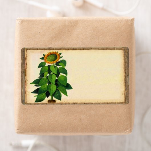 Zonnebloemverzendlabels Etiket (Insitu)
