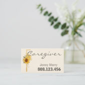 Zonnebloemverzorging: Zorgverlener Visitekaartjes  (Staand voorkant)