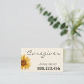 Zonnebloemverzorging: Zorgverlener Visitekaartjes (Staand voorkant)