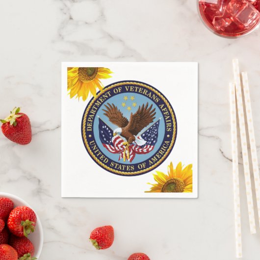 Zonnebloemveteranenpapier Napkins Servet (Insitu)