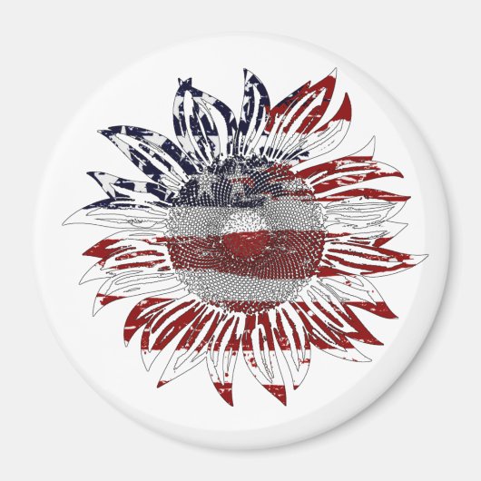 Zonnebloemvlag Magneet (Voorkant)